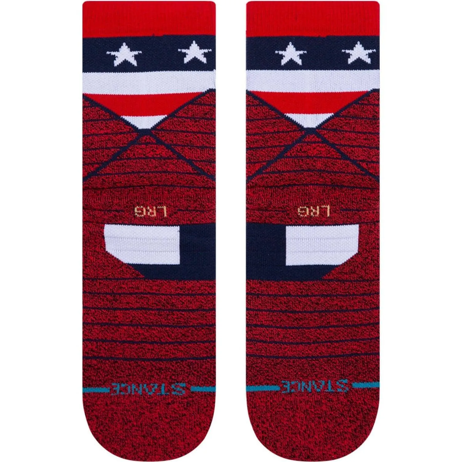 Stance American QTR Quarter Performance Socks - Red