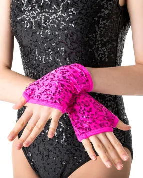 Studio 7, Sequin Fingerless Gloves (9 Colours) ACC05