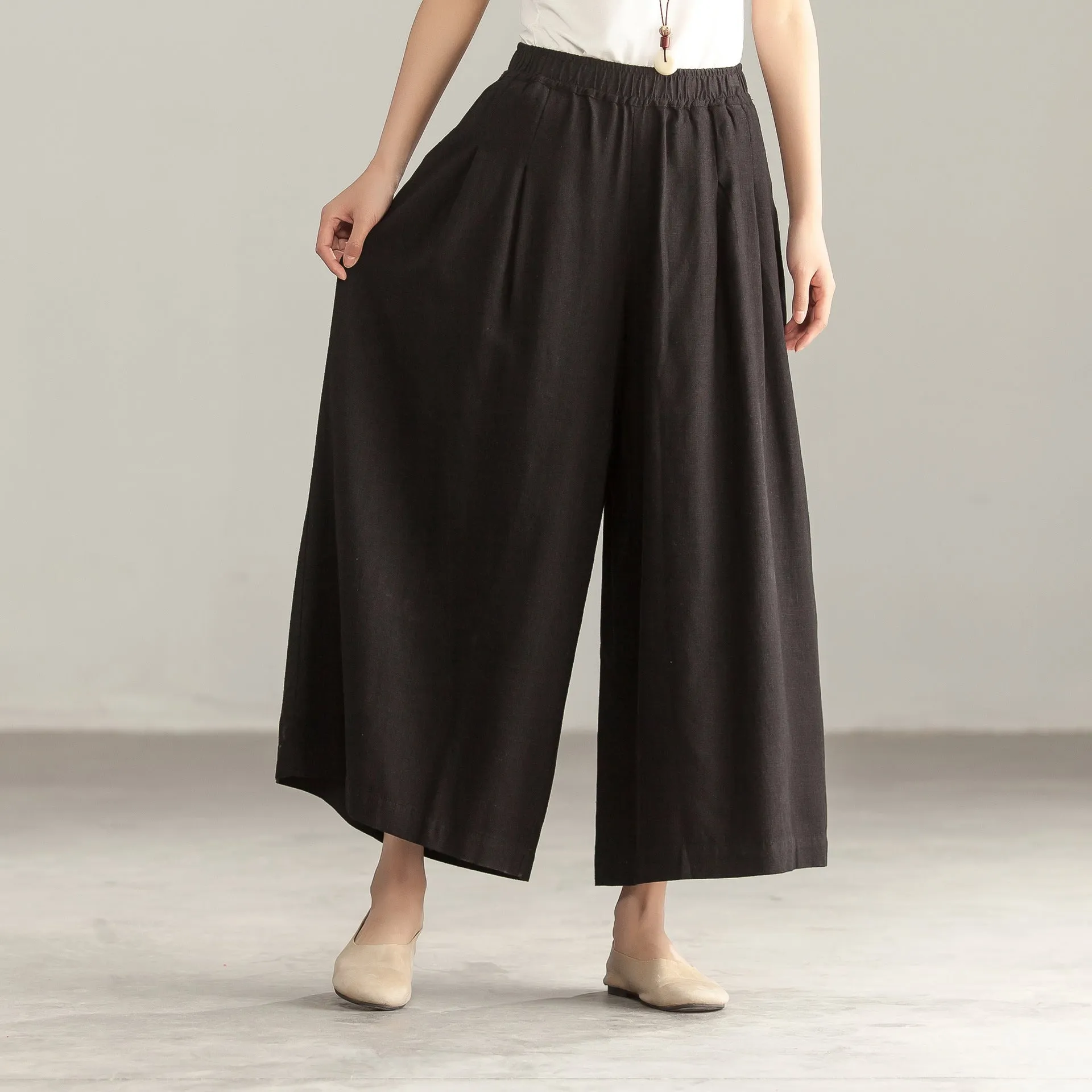 Summer Women Linen wide Leg Pants