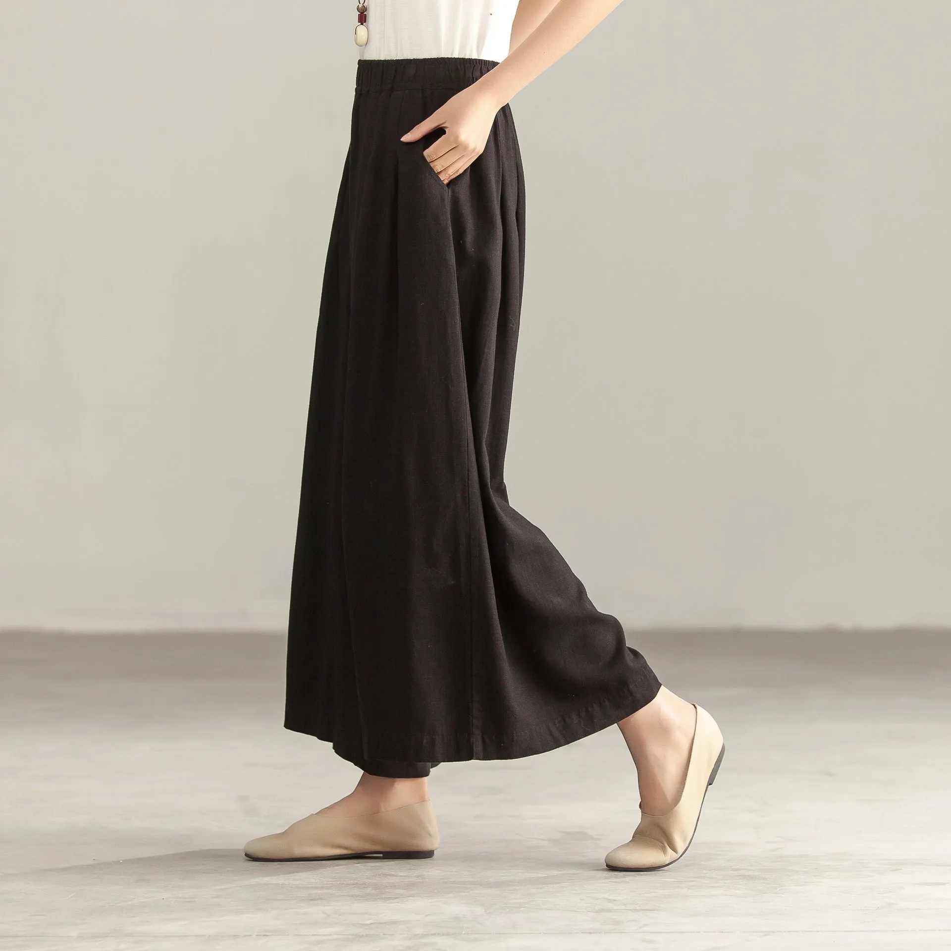 Summer Women Linen wide Leg Pants