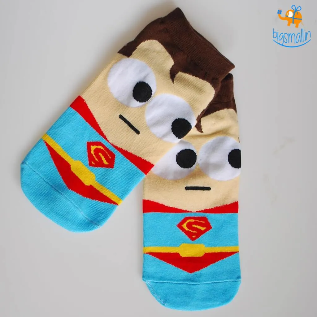 Superman Cartoon Socks