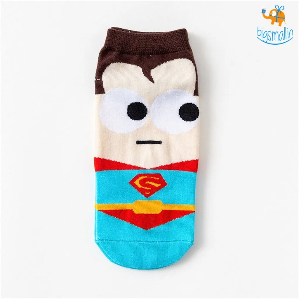 Superman Cartoon Socks