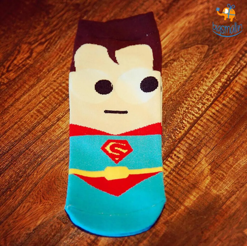 Superman Cartoon Socks