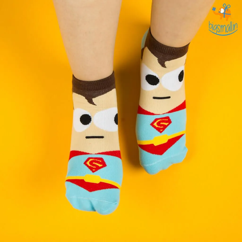 Superman Cartoon Socks