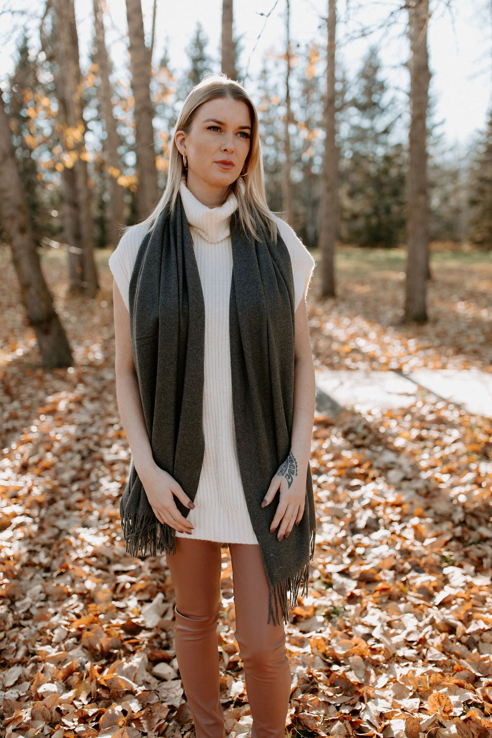 The Bailee Scarf - Charcoal Grey