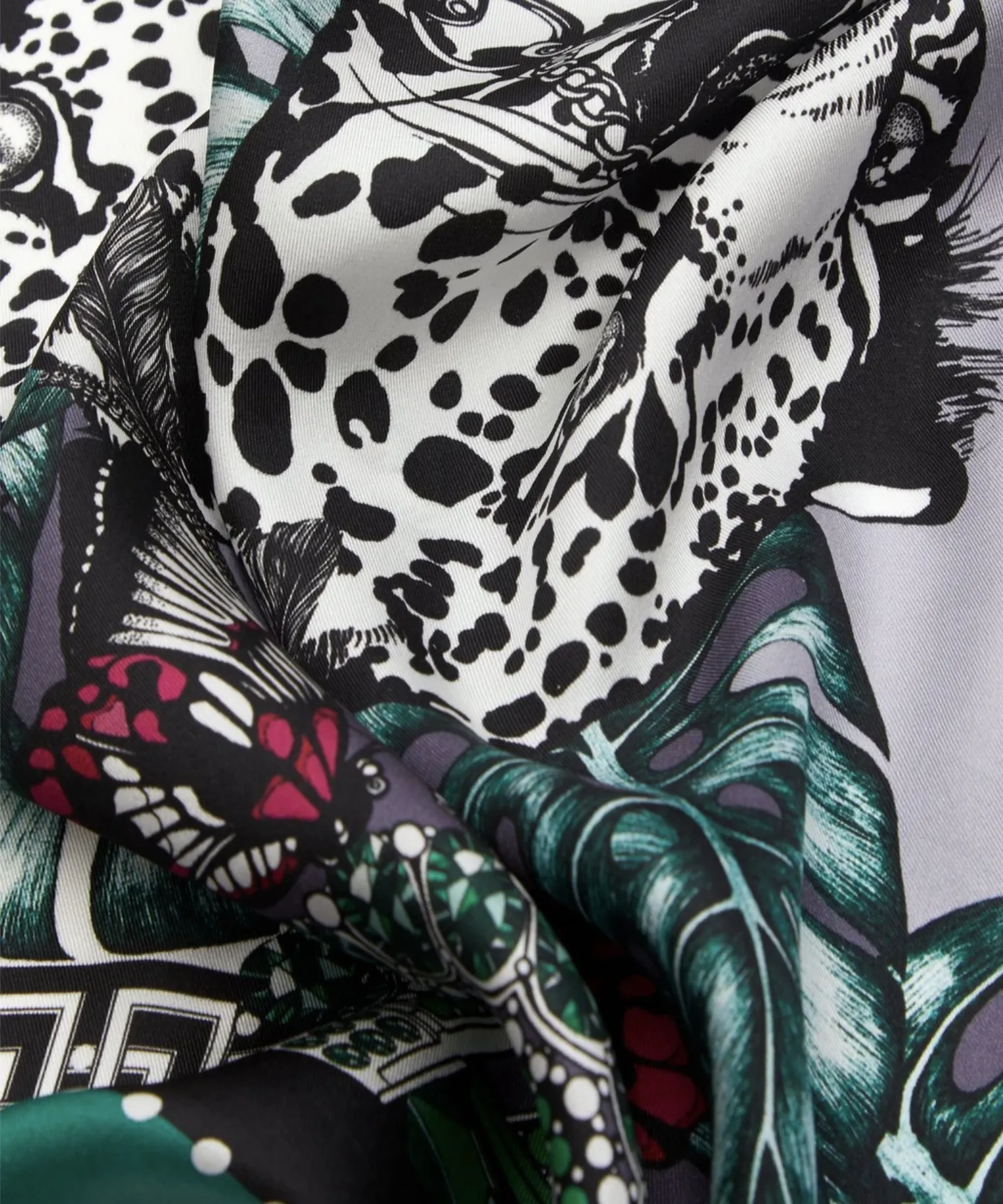 The Jewel & Jaguar Silk Scarf | 130x130cm [Preorder]