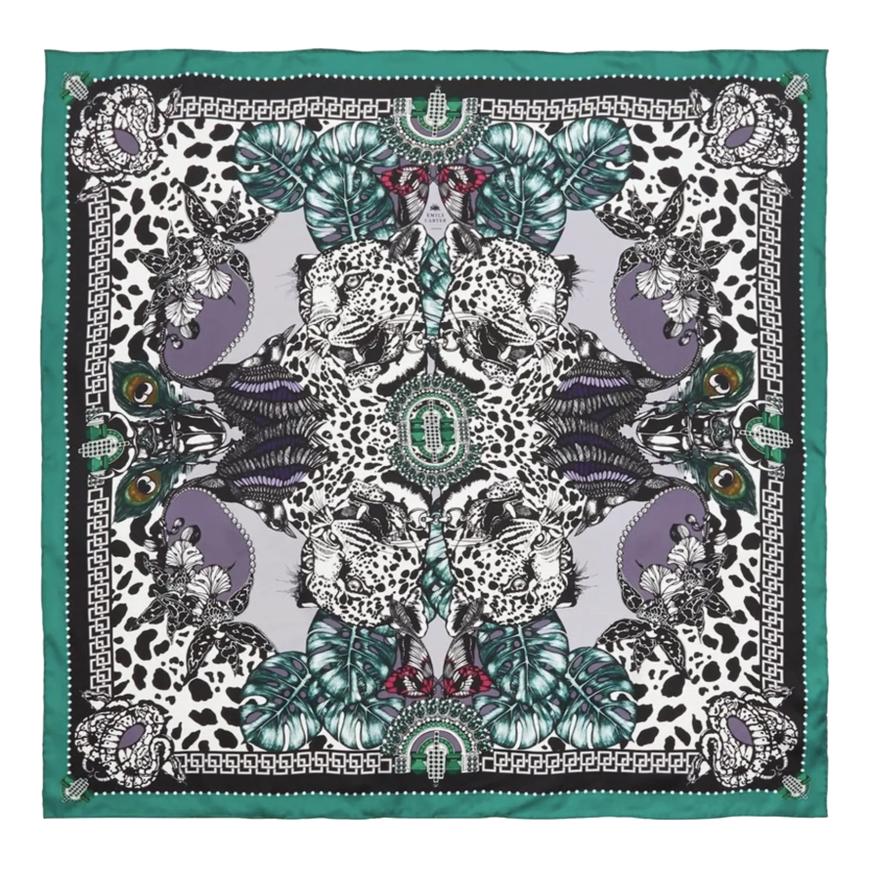 The Jewel & Jaguar Silk Scarf | 130x130cm [Preorder]