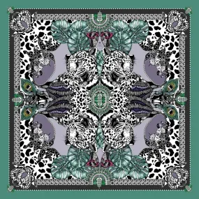 The Jewel & Jaguar Silk Scarf | 130x130cm [Preorder]