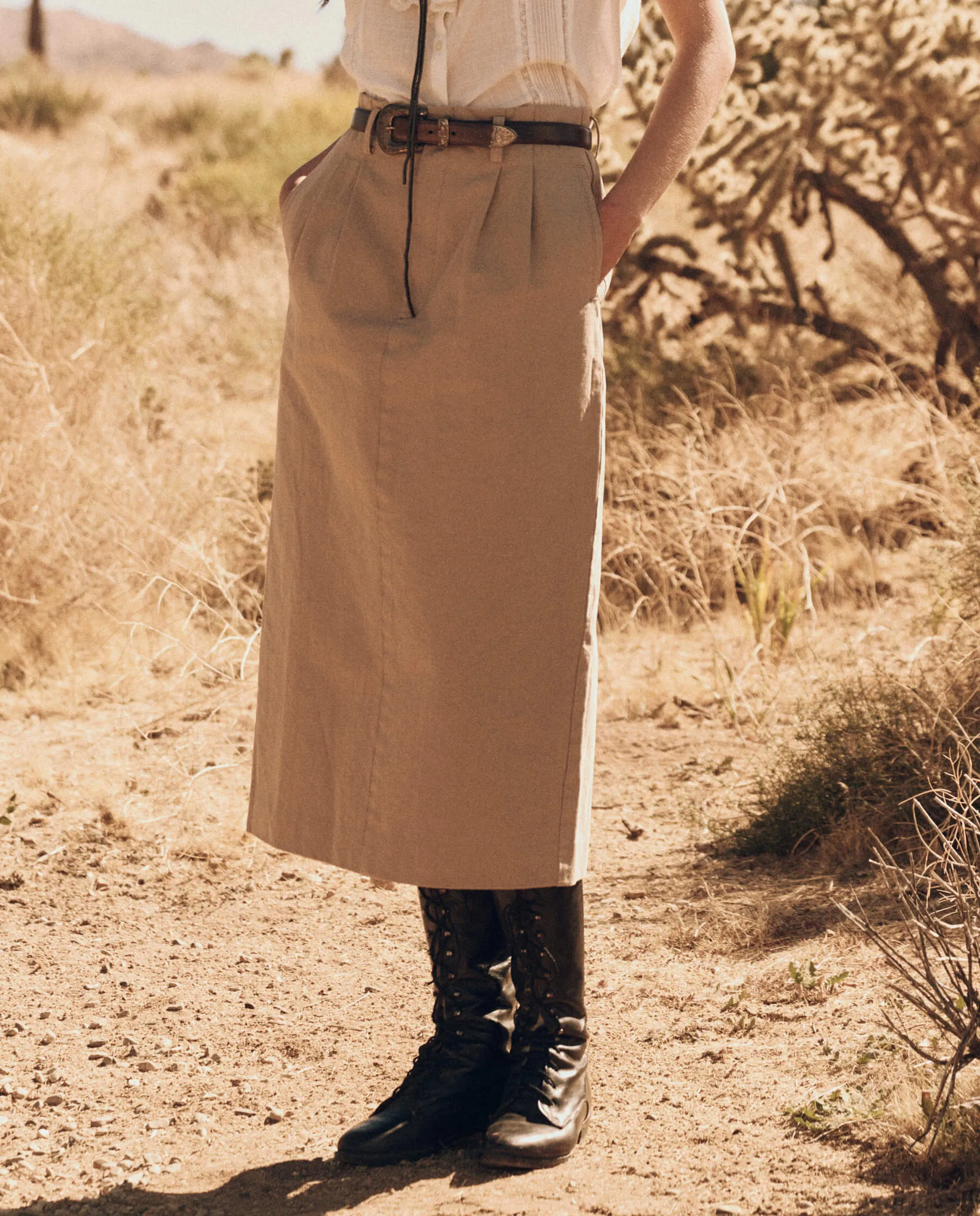 The Pleated Column Skirt. -- Desert Fatigue