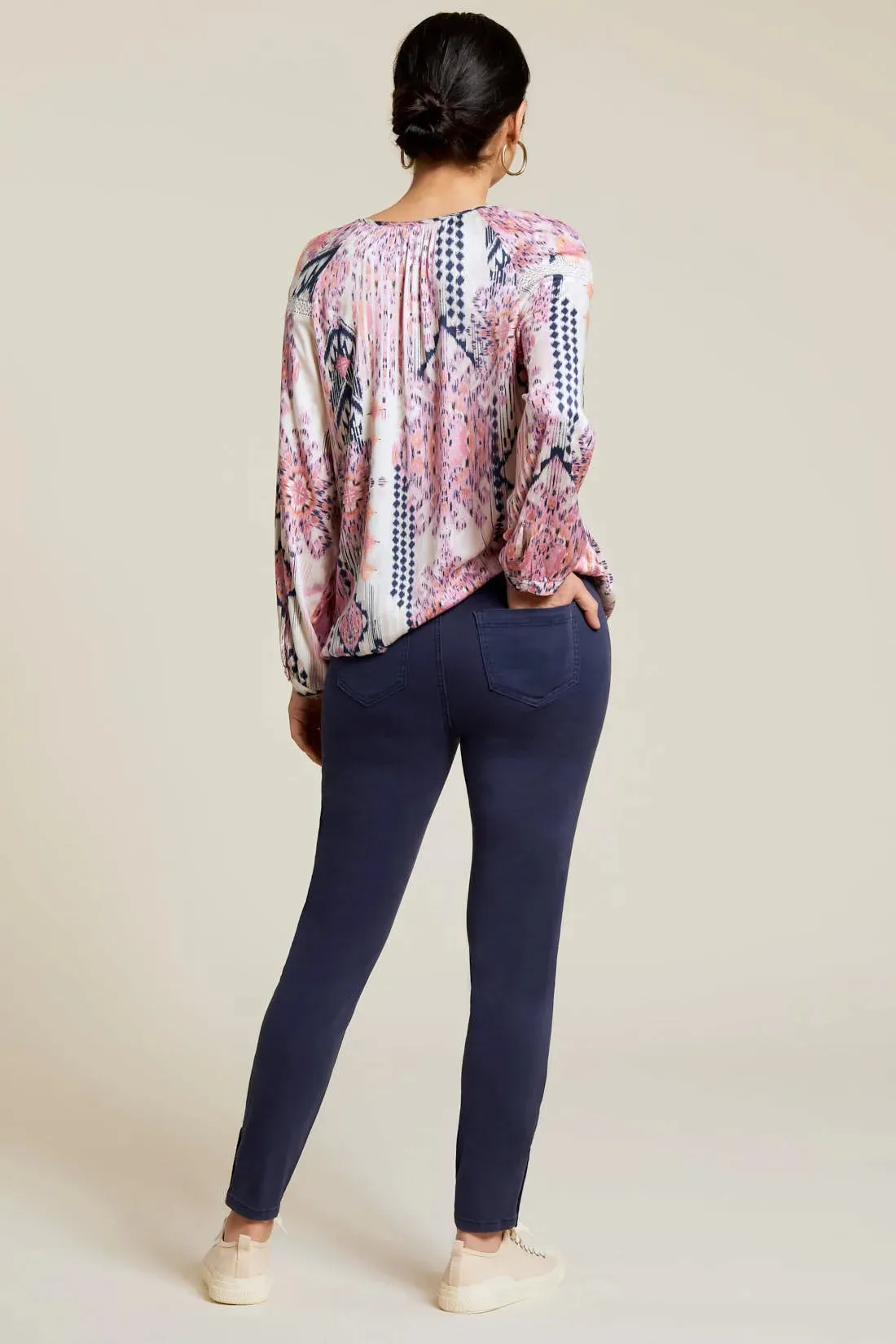 Tribal | Printed Lace-Insert Blouse | Women's