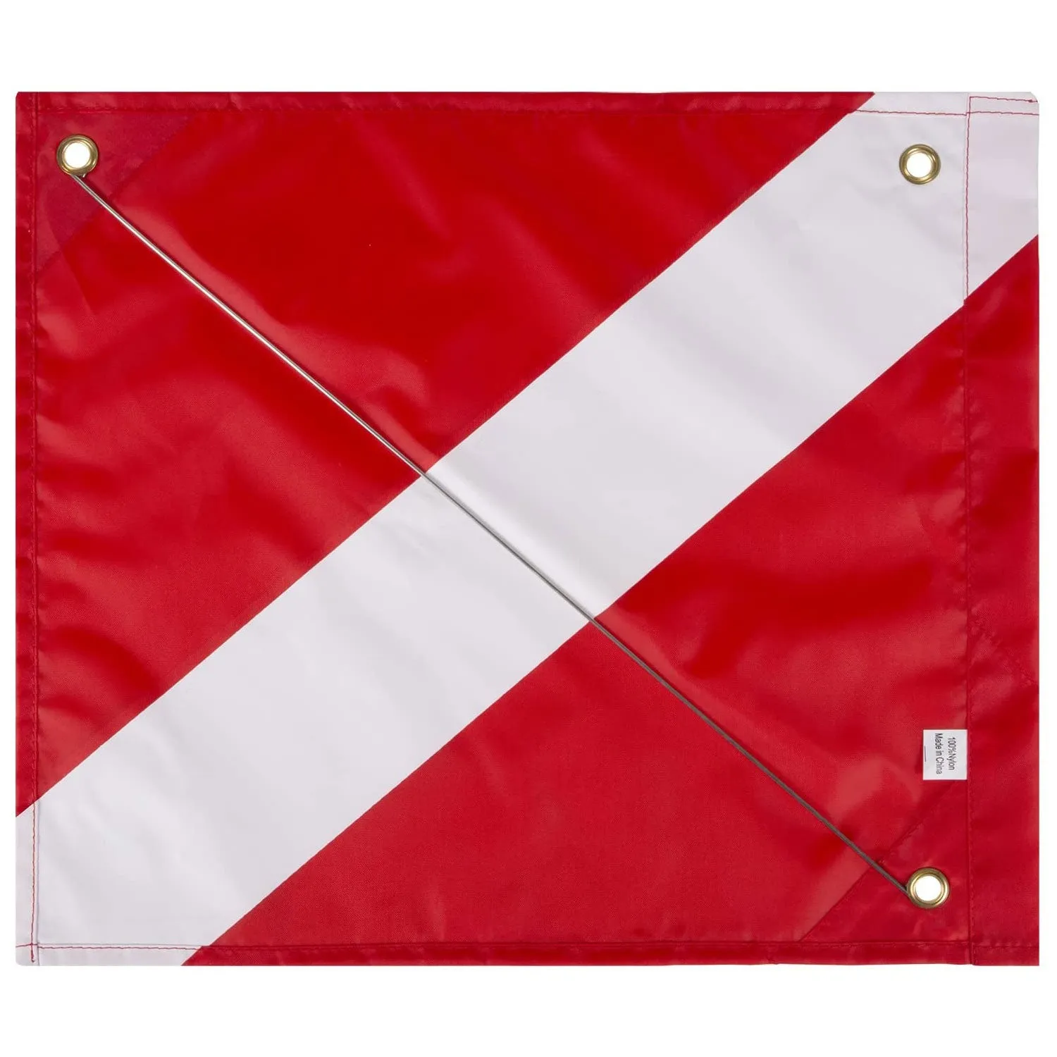 Trident 14 x 16 Inch With Stiffener and Grommets Slip On Nylon Diver Flag