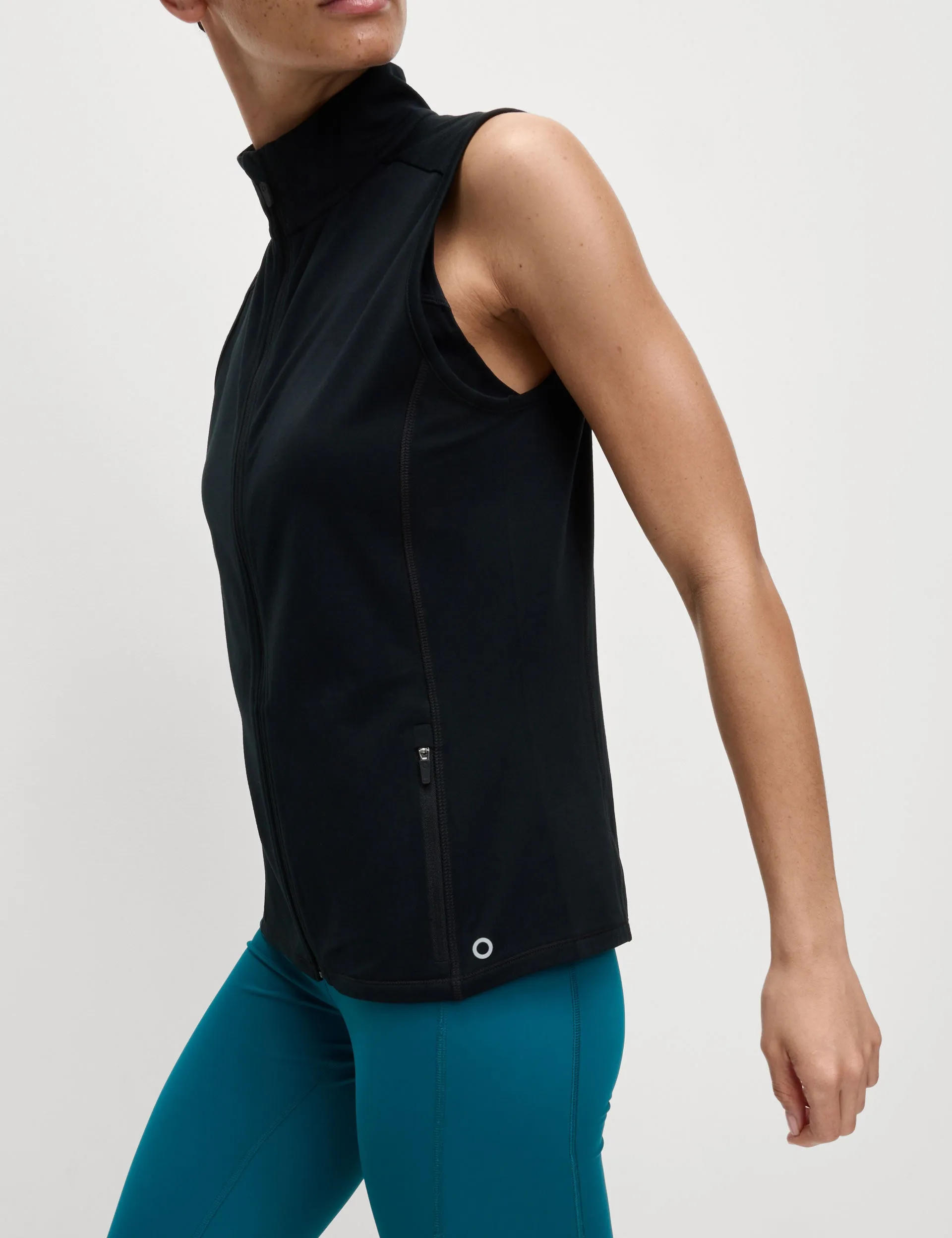 Ultraheat Zip Up Running Gilet - Black