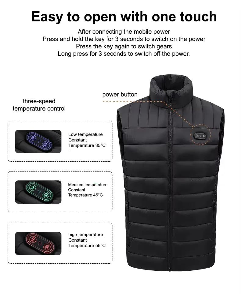 Unisex 15 Areas Smart Heated Gilet