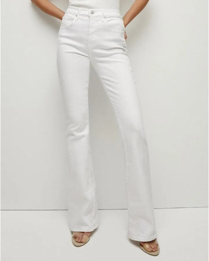 Veronica Beard Beverly Skinny Flare Jeans White