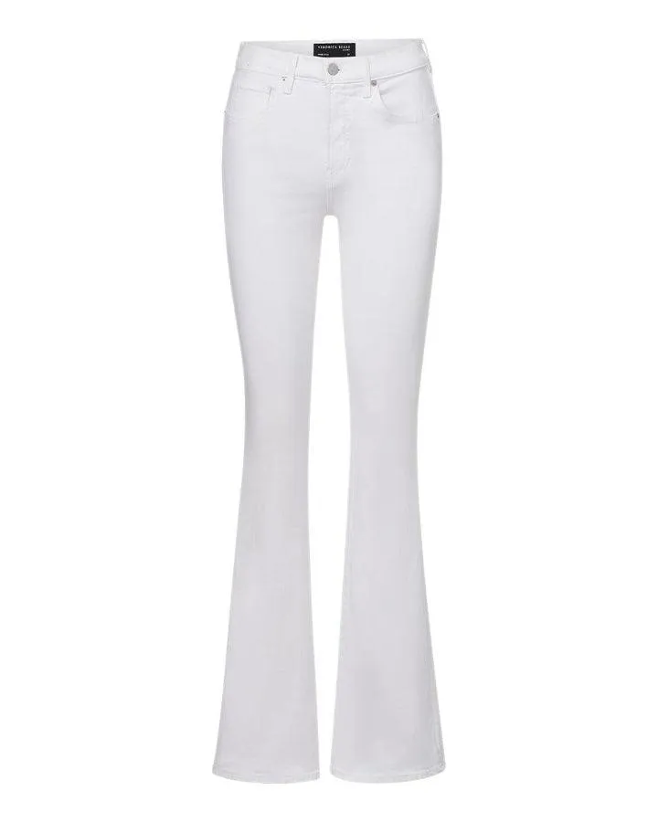 Veronica Beard Beverly Skinny Flare Jeans White