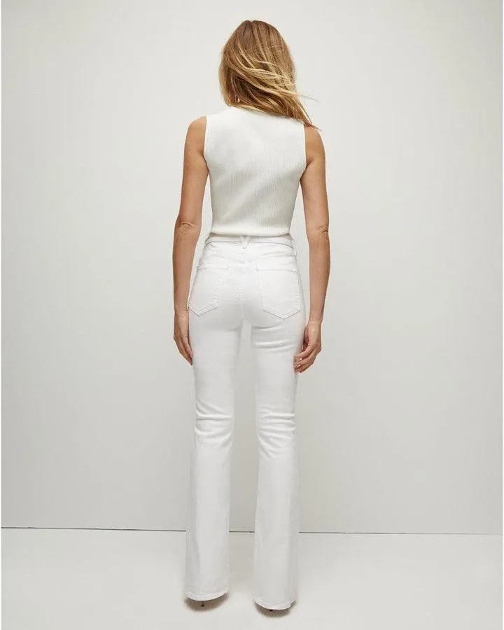 Veronica Beard Beverly Skinny Flare Jeans White