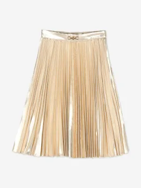 Versace Girls Pleated Skirt in Gold