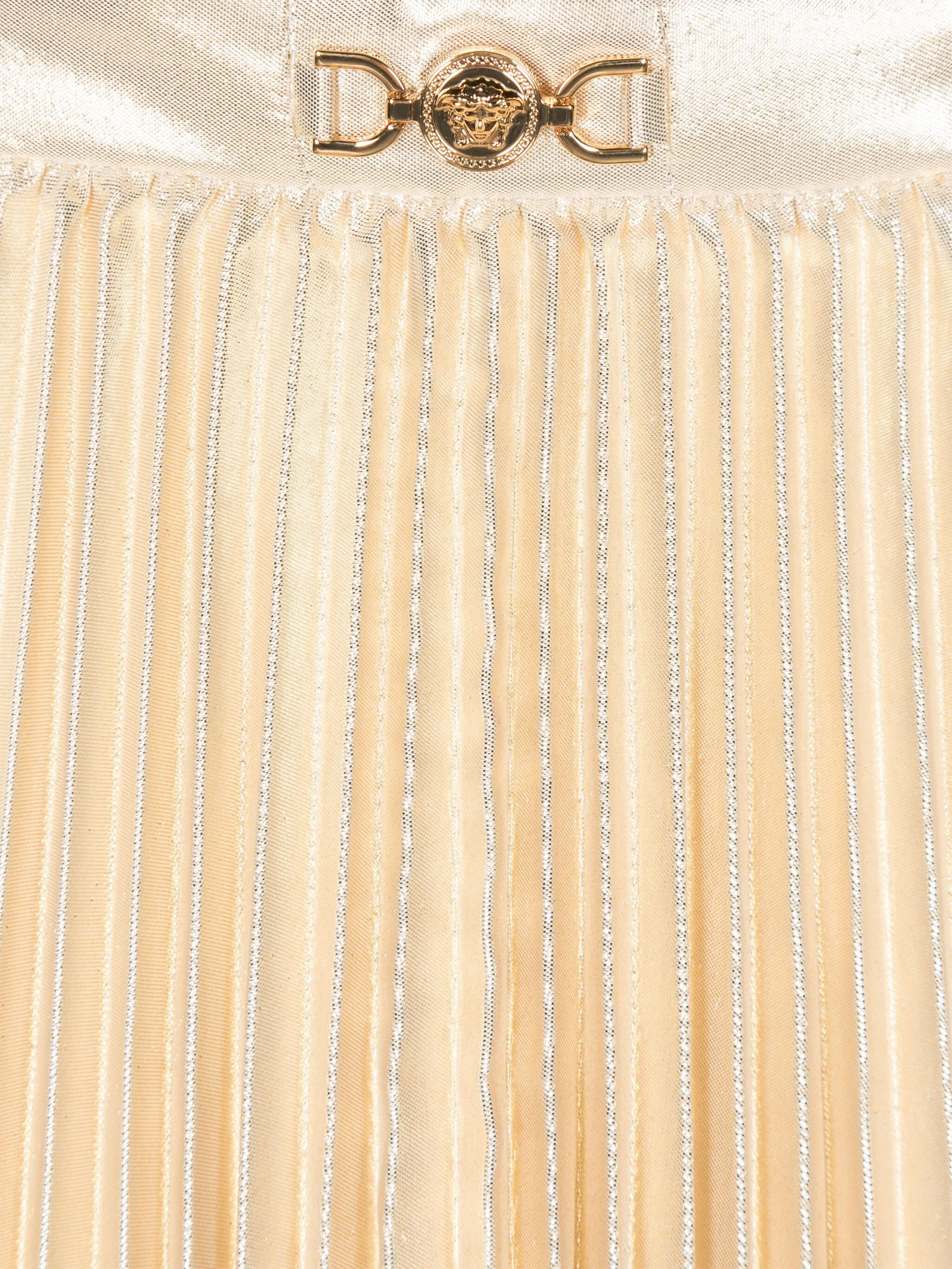 Versace Girls Pleated Skirt in Gold