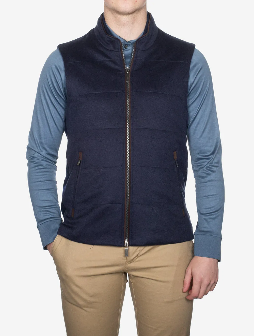 Vest Knit Sides Aantara Navy