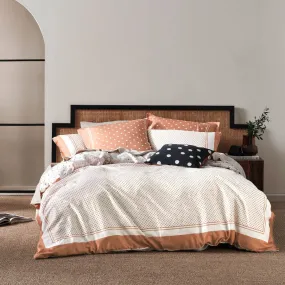 Vivienne Quilt Cover Set Brandy by Linen House