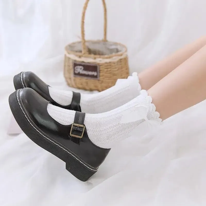 White Frilly Socks | Lolita Socks | Kawaii Outfits