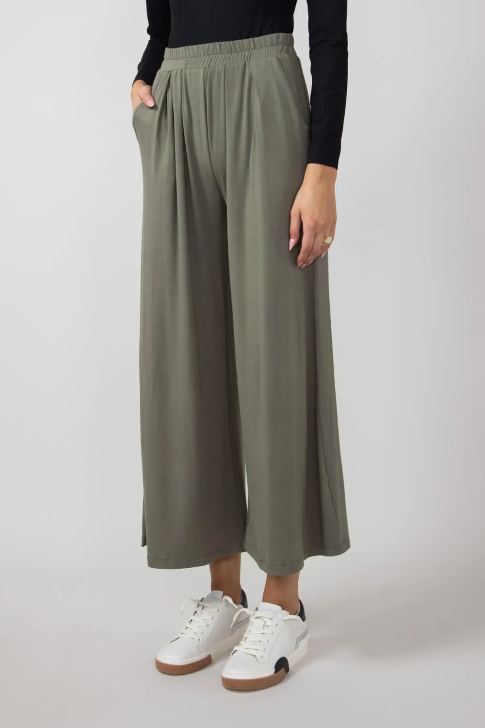 Wide Leg Lounge Pants for Women in Vintage Olive | P70206A-VINTAGEOLIVE