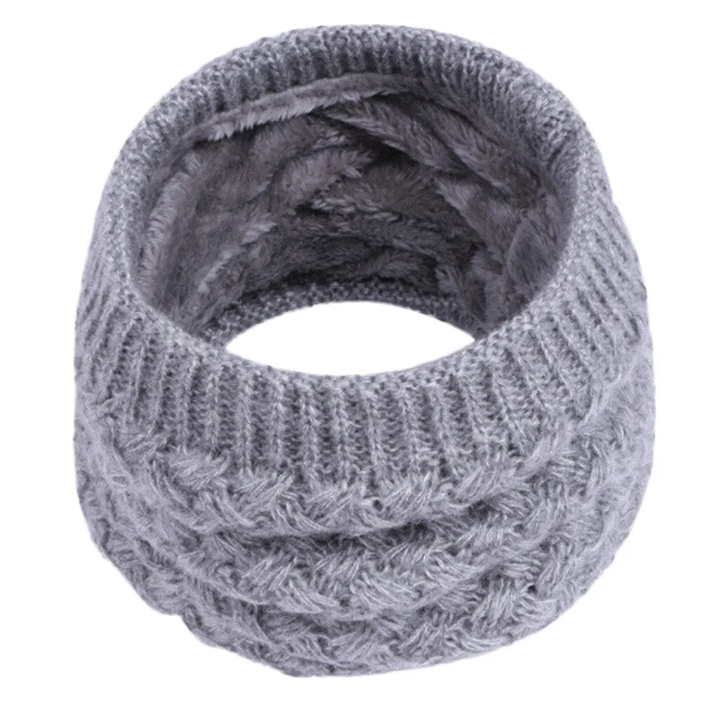 Winter Warm Knit Scarves Children Winter Warm Scarf Boys Girls Kids Baby Knitted Collar Neck Scarves Kids Clothes Accessories