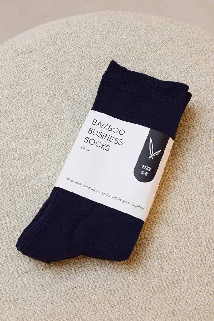 Women's Bamboo Business Socks 3 Pack - Navy