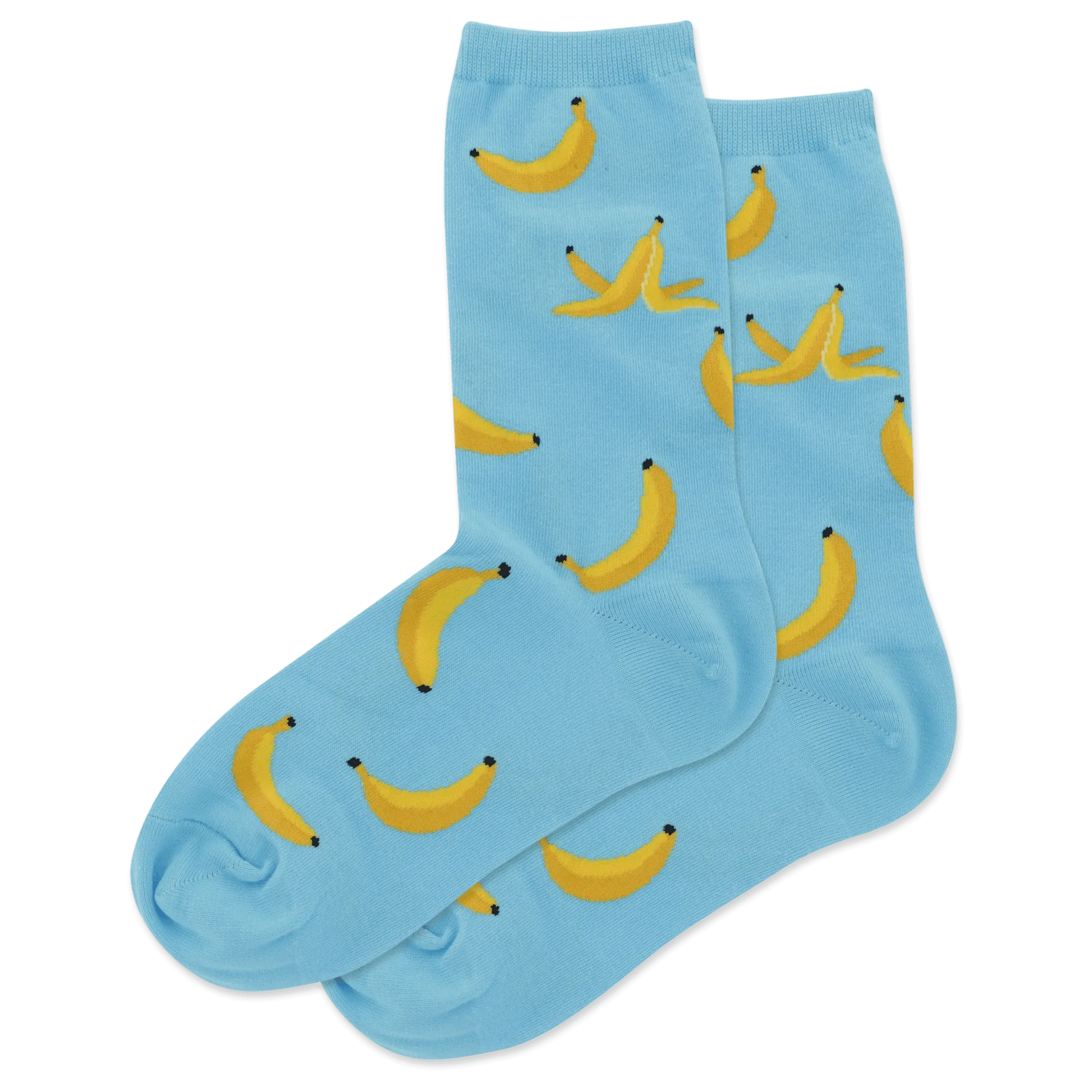 WOMEN'S BANANA PEELS CREW SOCKS