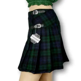 Women's Billie Kilt, Mini Skirt, Black Watch Tartan