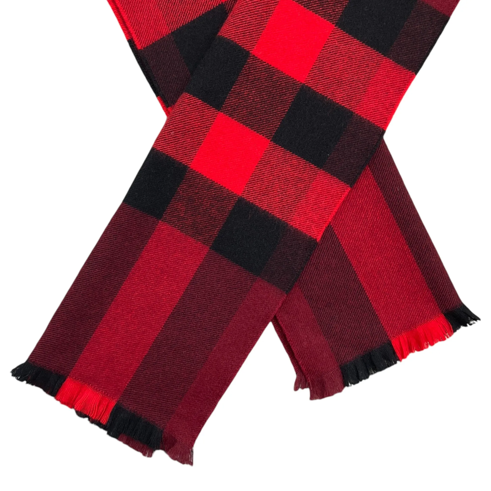 Women's Checkered Scarf Red