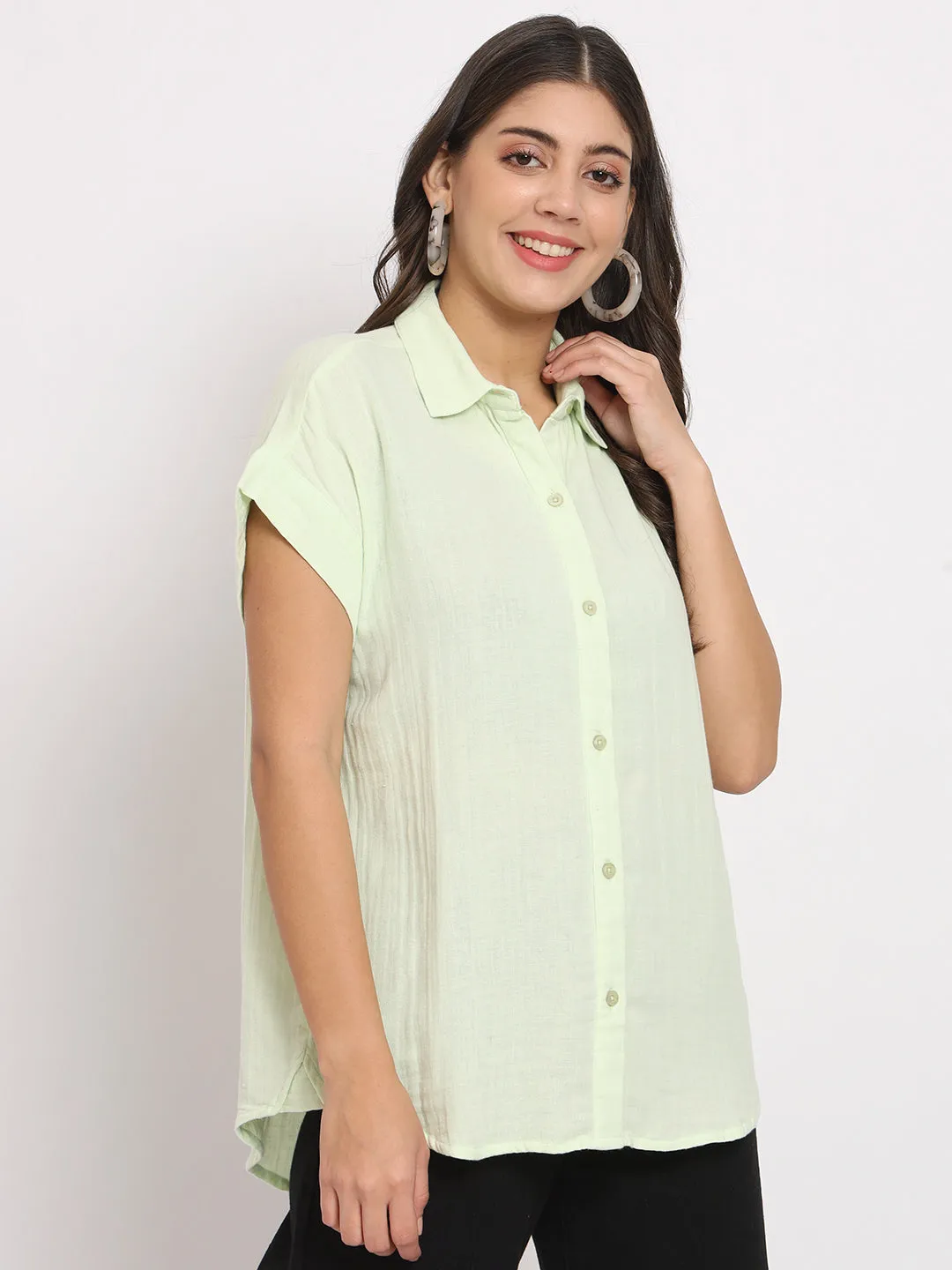 Women's Cotton Lime Casual Shirt