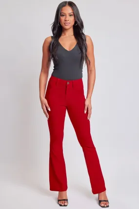 Women's Hyperstretch Flare Pants, Ruby red