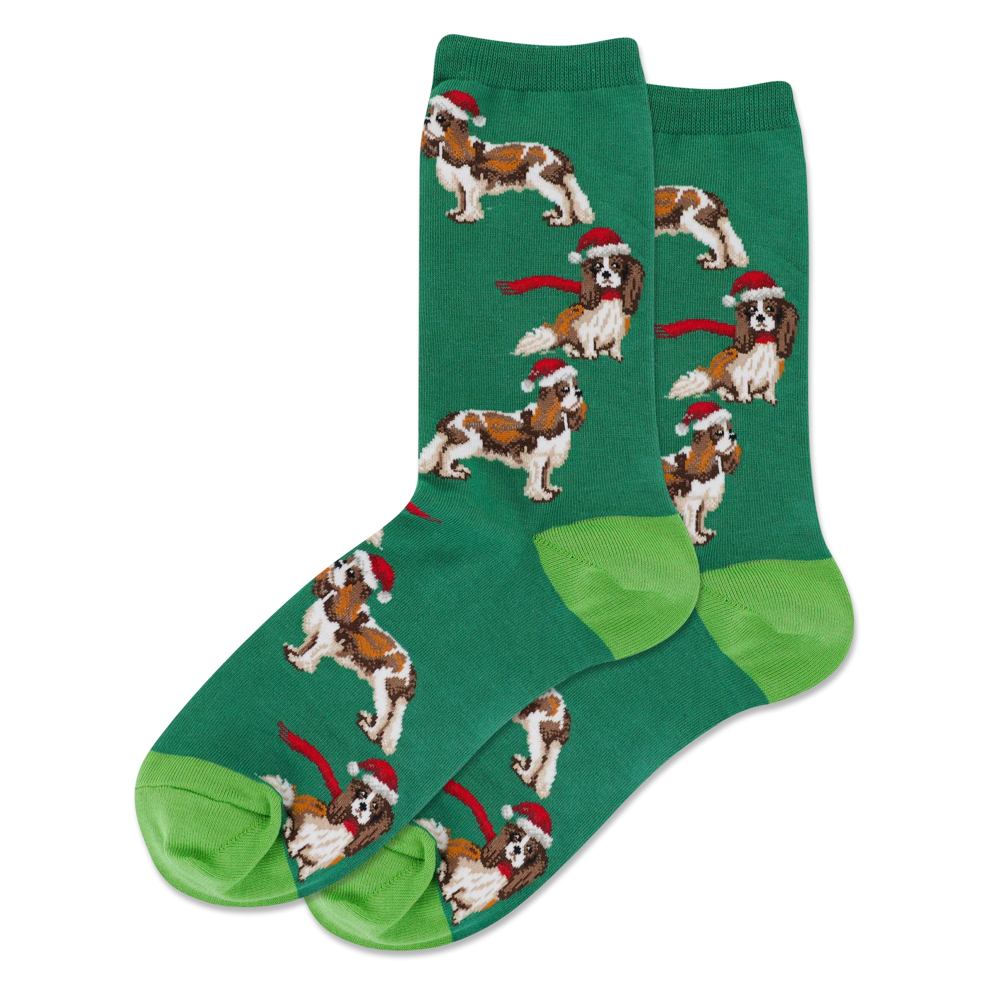 WOMEN'S SANTA DOG CREW SOCKS