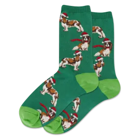 WOMEN'S SANTA DOG CREW SOCKS