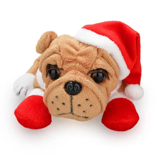 Xmas Bulldog Brown 8"