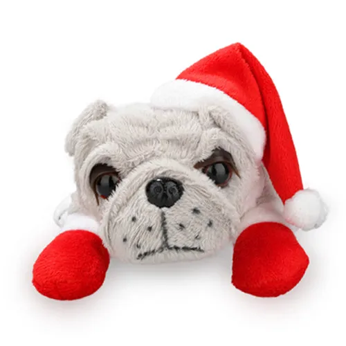 Xmas Bulldog Gray 8''