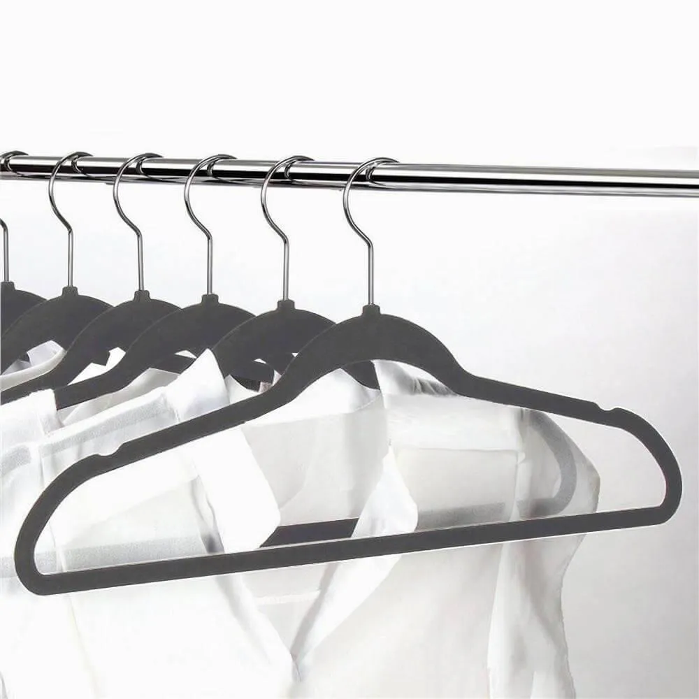 Yaheetech Velvet Hangers Gray