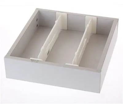 YBM White Drawer Organizers Adjustable 21x2x3" 2pc